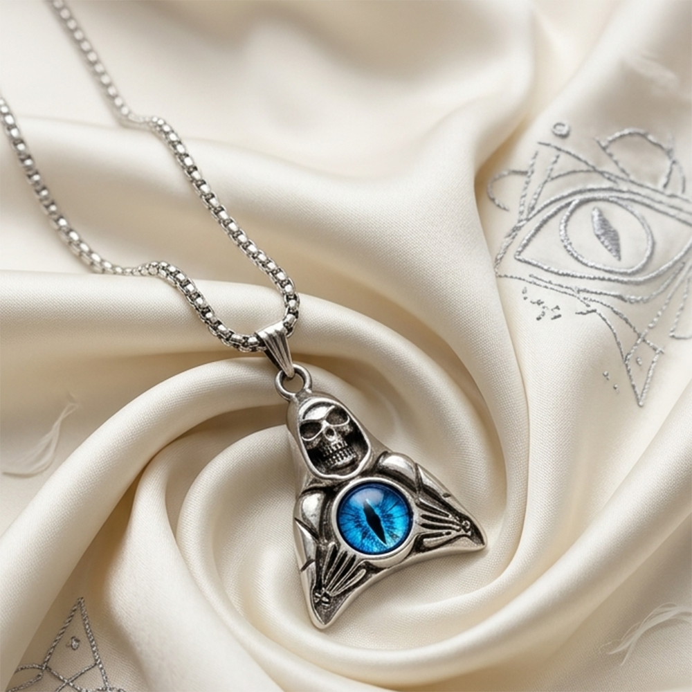 Urthn Evil Eye Of Sauron Skeleton Pendant With Chain(Pack of 6)