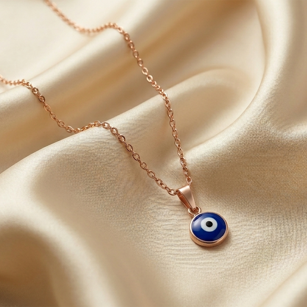 Urthn Rose Gold-plated Chain Pendant featuring a Evil Eye(Pack of 6)