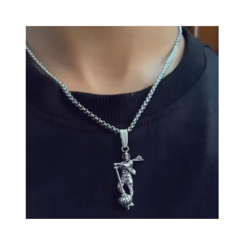 Urthn Silver Chain Hanuman Pendant for Men (Pack Of 6)