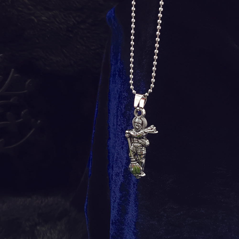 Urthn Silver Chain Hanuman Pendant for Men (Pack Of 6)