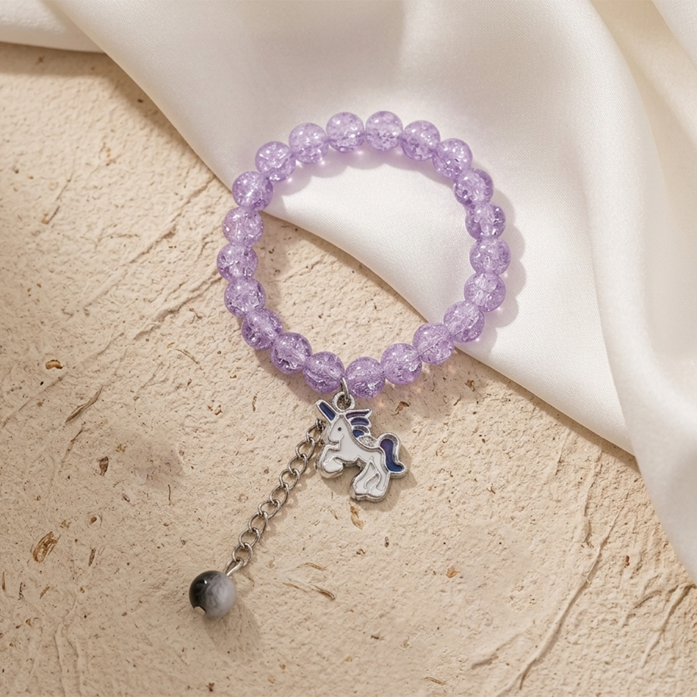 Urthn Crackle Beads And Charms Stylish Bracelets For Kids