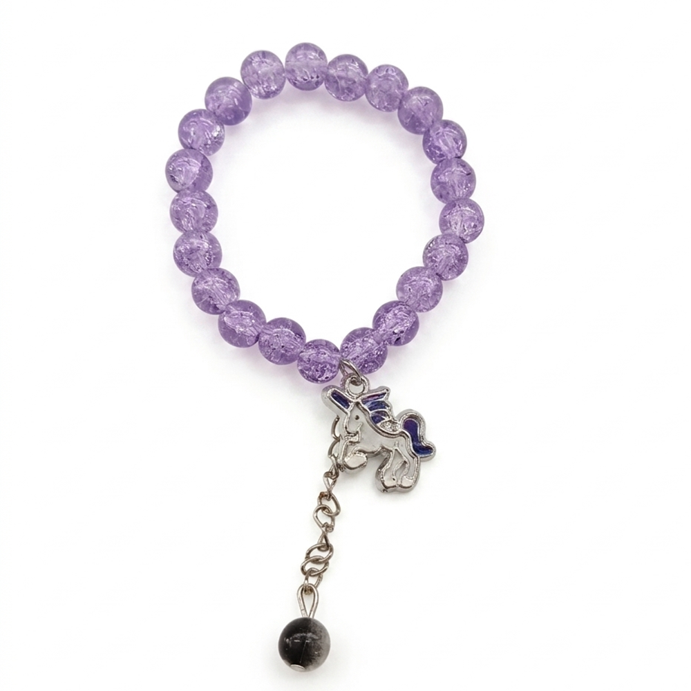 Urthn Crackle Beads And Charms Stylish Bracelets For Kids (Set of 6)