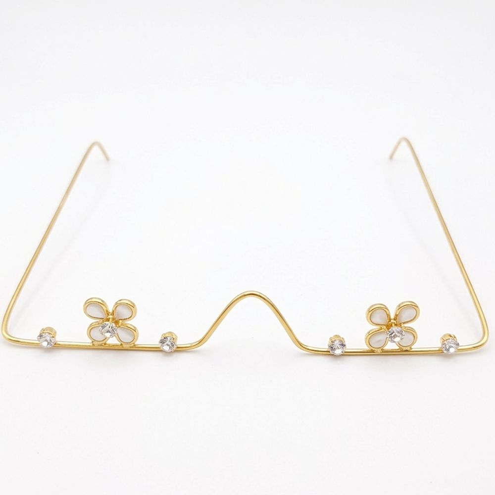 Urthn Crytsal Stone Luxury Inspired Facelets Jewellery Bridal Face Frame (Pack Of 3)