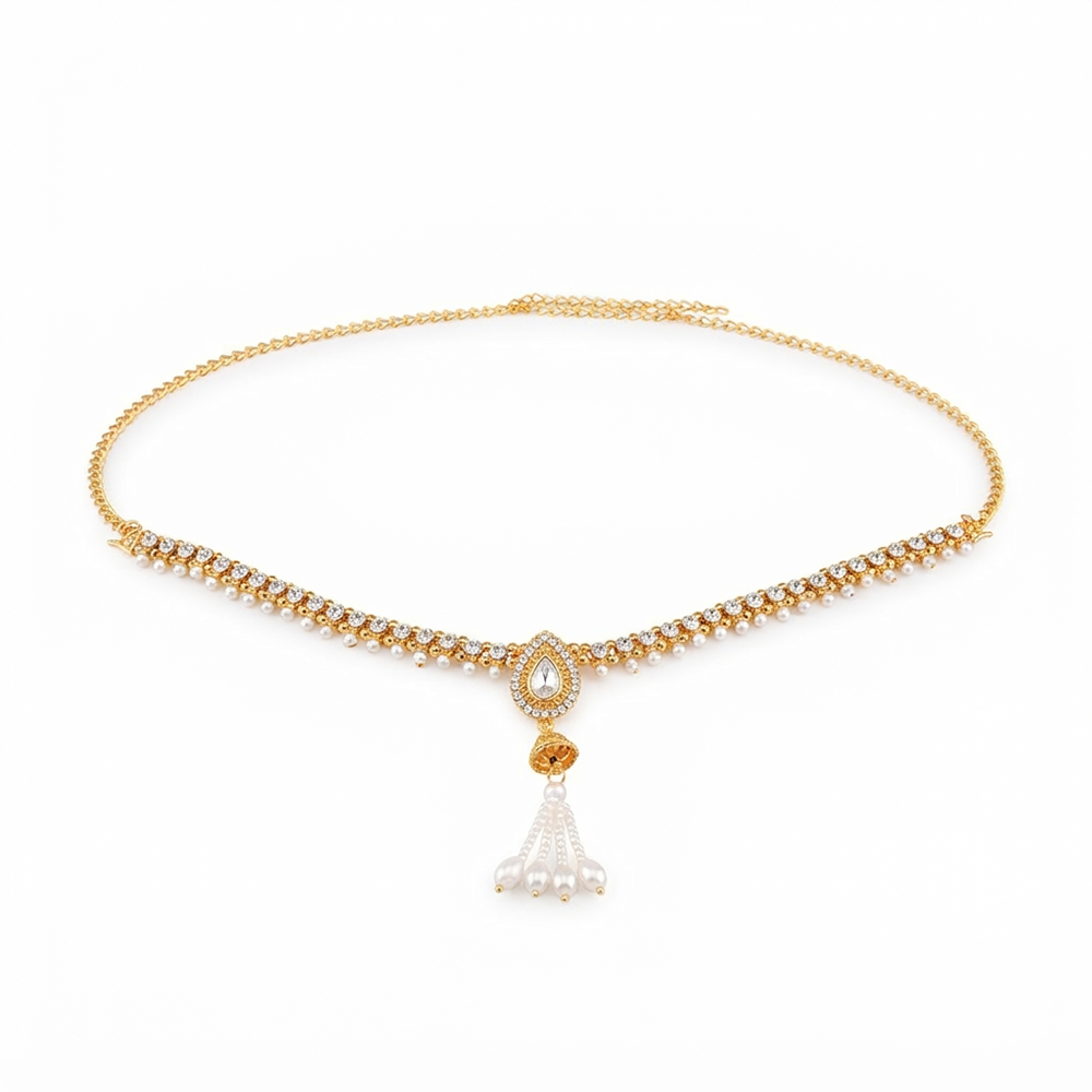 Urthn Elegant Austrian Stone Kamarbandh / Waist Chain for Women And Girls
