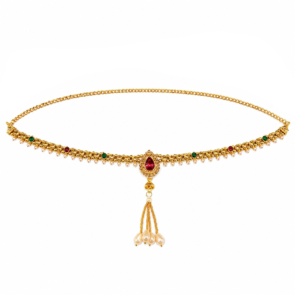 Urthn Elegant Austrian Stone Kamarbandh / Waist Chain for Women And Girls