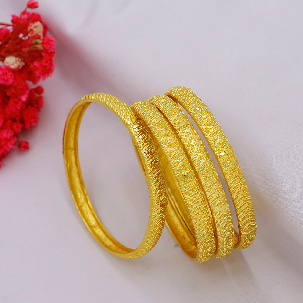 Mahavir Dye Gold Plated Designer Bangles Set