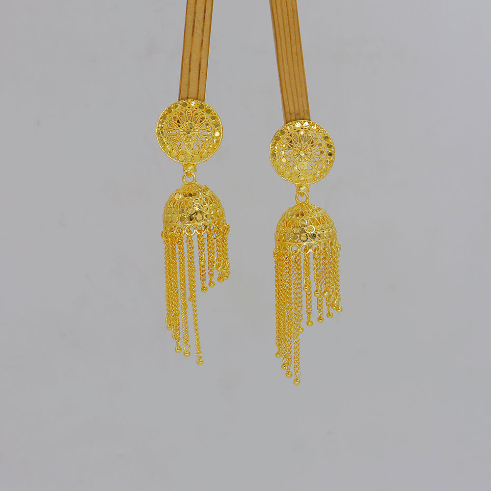 Mahavir DIY Gold Plated Traditional Jhumki Earrings (Pack of 12)
