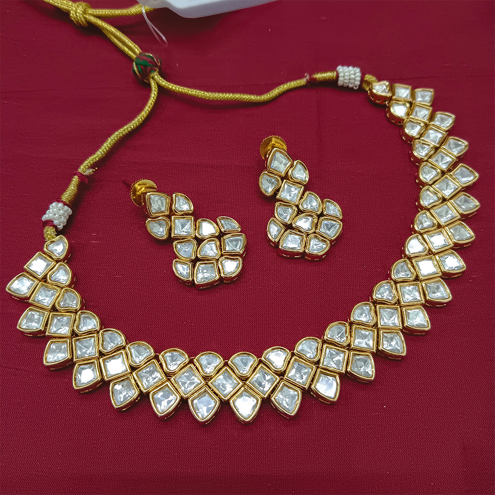 Arham Glamour Edition Shiny Polki Kundan Necklace Set