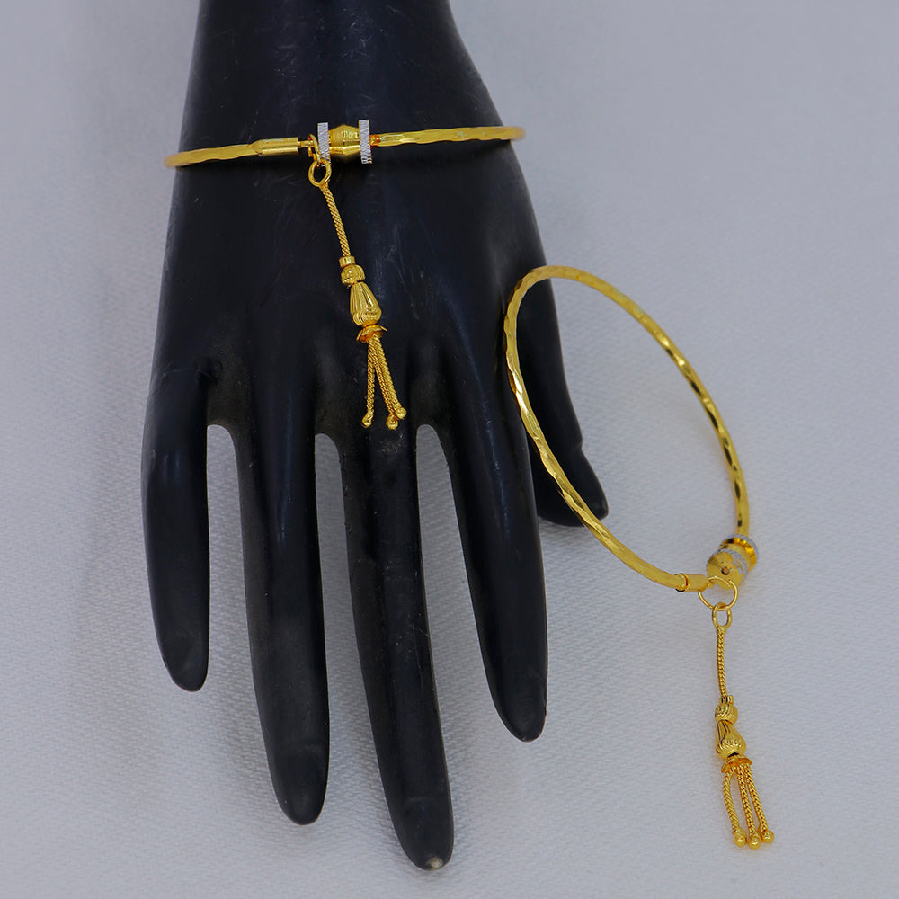 Mahavir Dye Gold Plated Designer Bangles Set