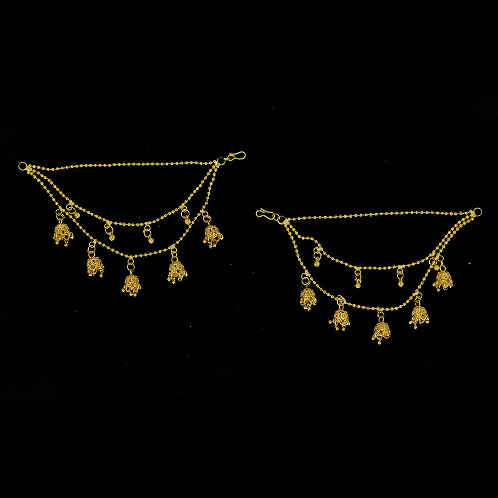 Mahavir Designer Triple Layer Pearl Kaan Chain