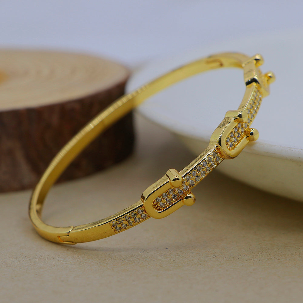 Mahavir Stylish Austrian Stone Openable Bracelet for Party Wear