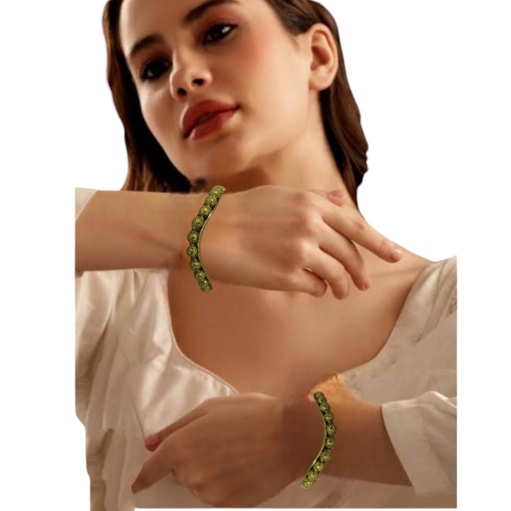 Amity Arts Mehndi Plated Bangle (2 Piece)