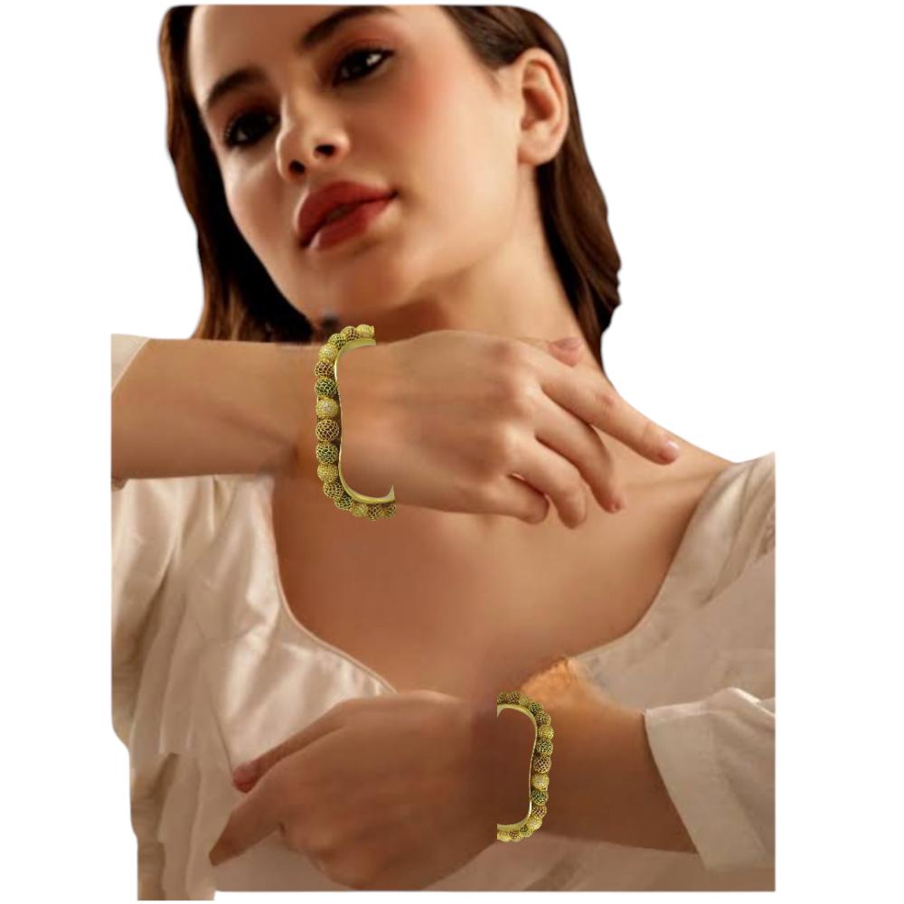 Amity Arts Gold Plated Bangle (2 Piece)