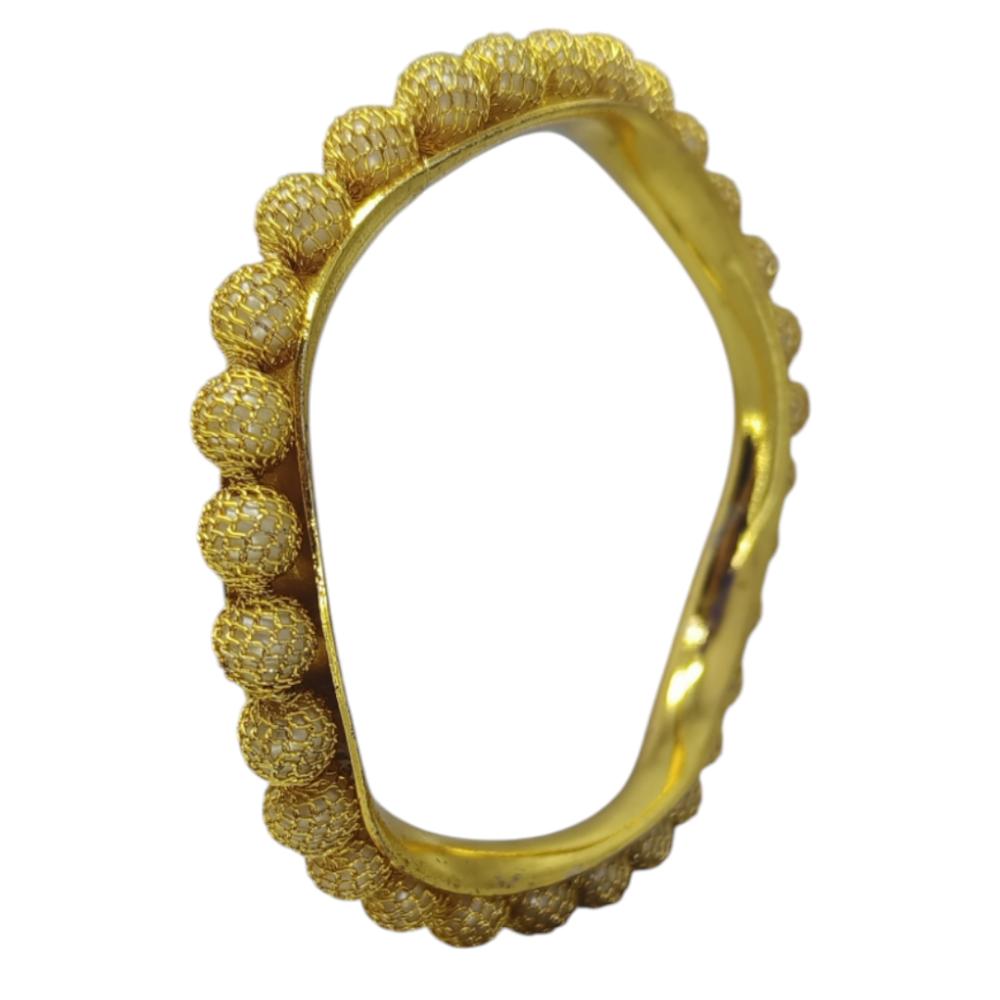 Amity Arts Gold Plated Pearl Bangle (2 Piece)