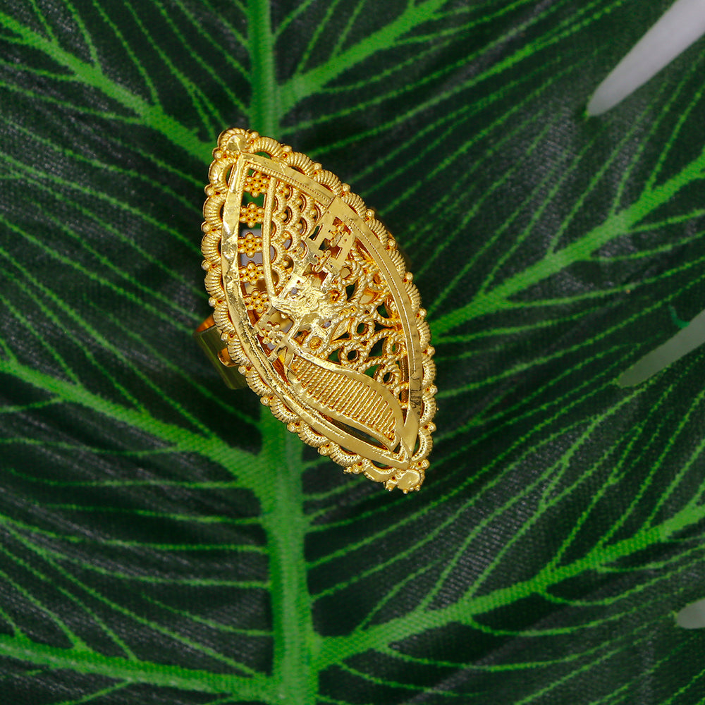 Mahavir Elegant Gold Plated Ring For Women