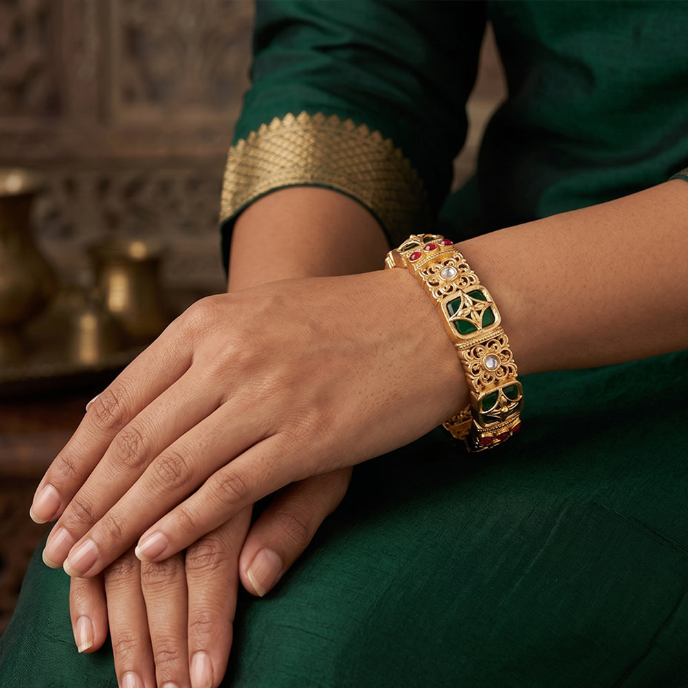 Js Fashion Traditional Rajwadi Polish Bangles Set for Women