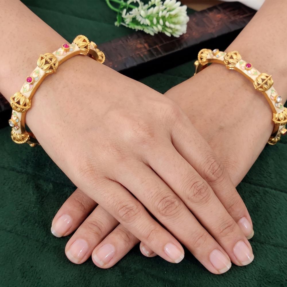 Js Fashion Rajwadi Polish Antique Designer Bangles for Women