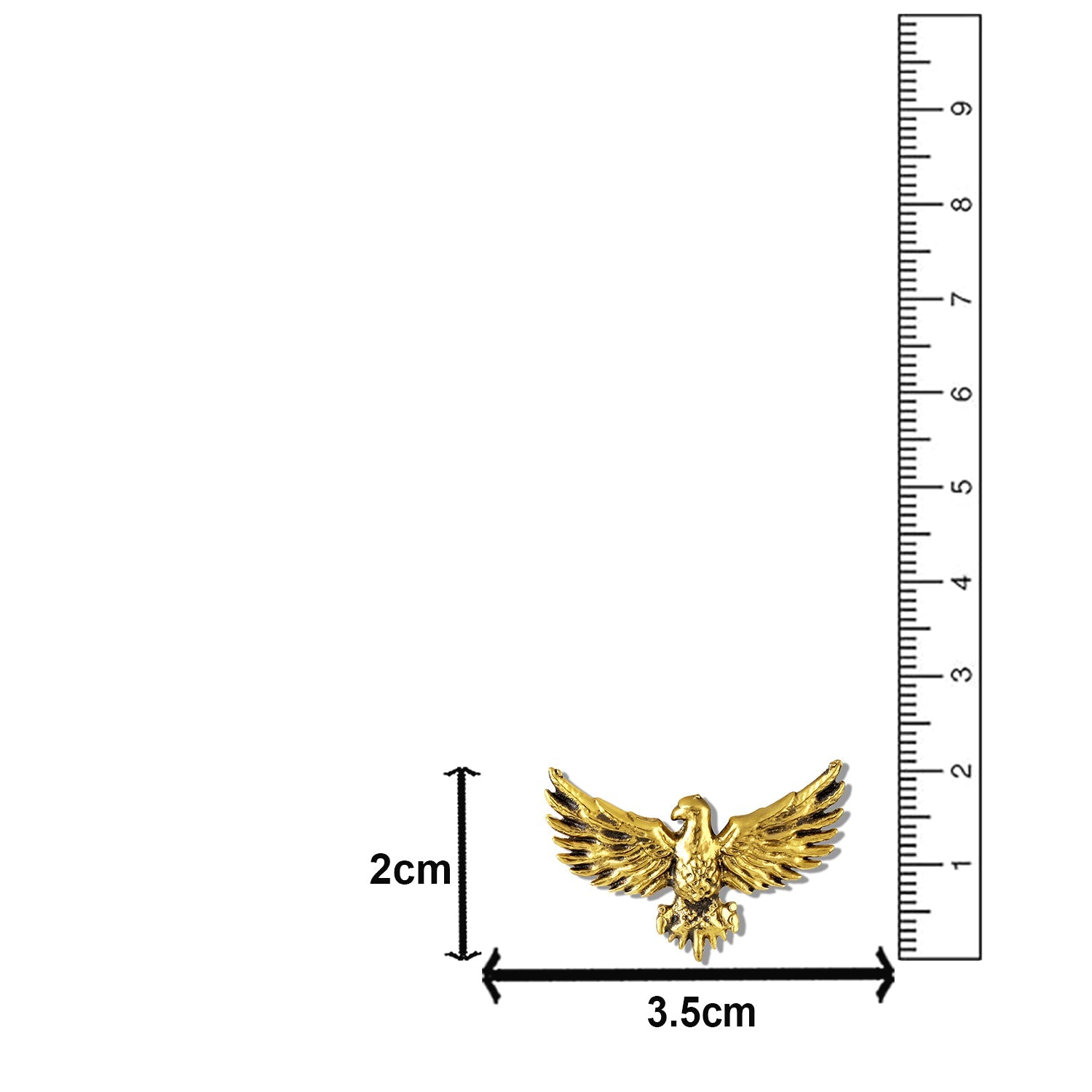 Mahi Premium Golden Eagle-Shaped Mens Brooch Lapel Pin with Gold Plating for Coat, Blazer, Jodhpuri (BP1101242G)