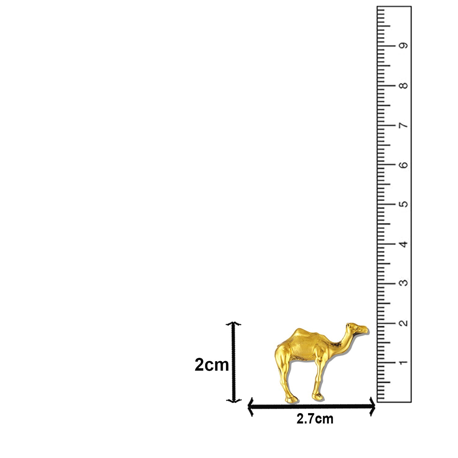 Mahi Elegant Camel-Shaped Gold-Plating Brooch Lapel Pin Blazer, Suit, Kurta, (BP1101243G)