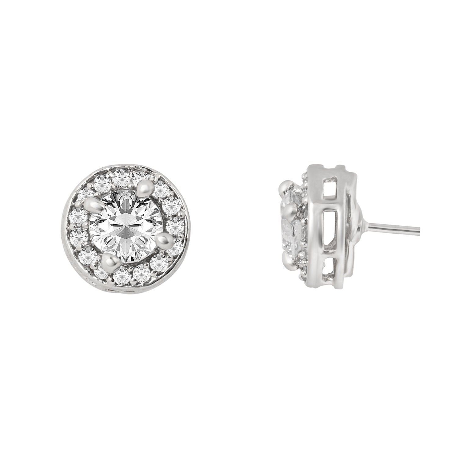 Etnico Latest Stylish CZ American Diamond Teardrop Pendant Set For Women