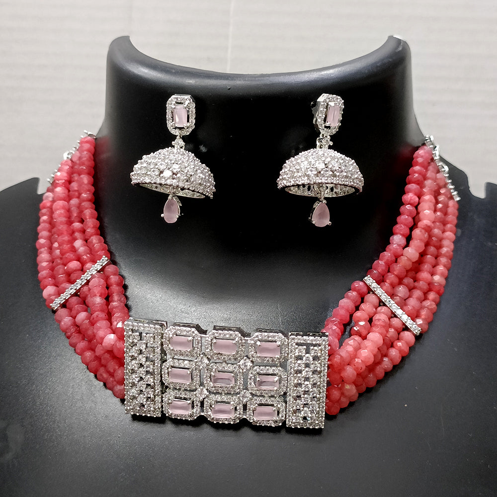 Exotica Collection American Diamond Choker Necklace Set