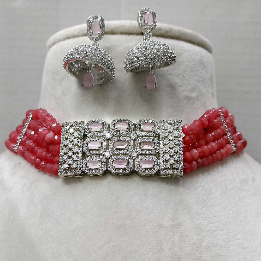 Exotica Collection American Diamond Choker Necklace Set