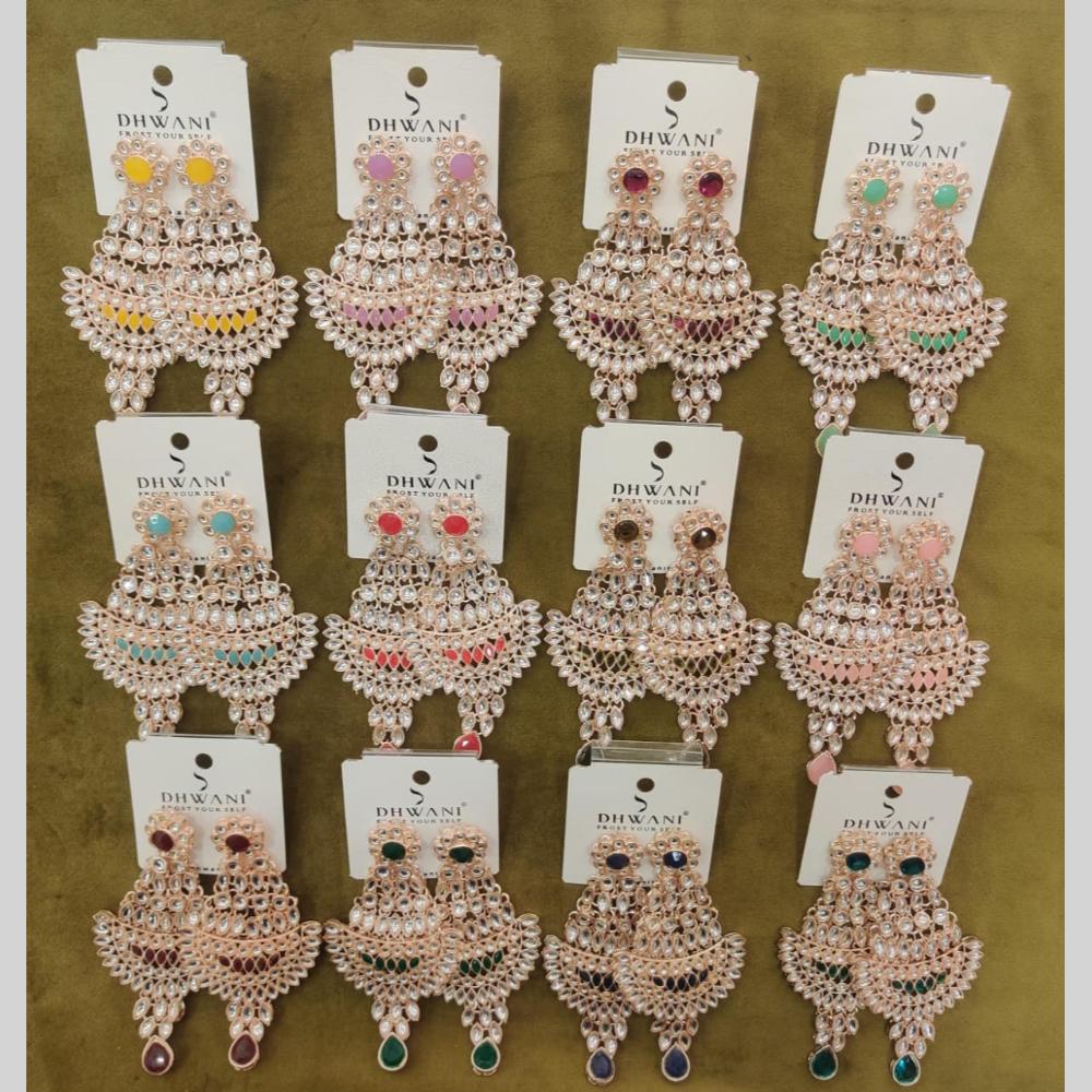 Dhwani Premium Kundan Stone And Beads Dangler Earrings
