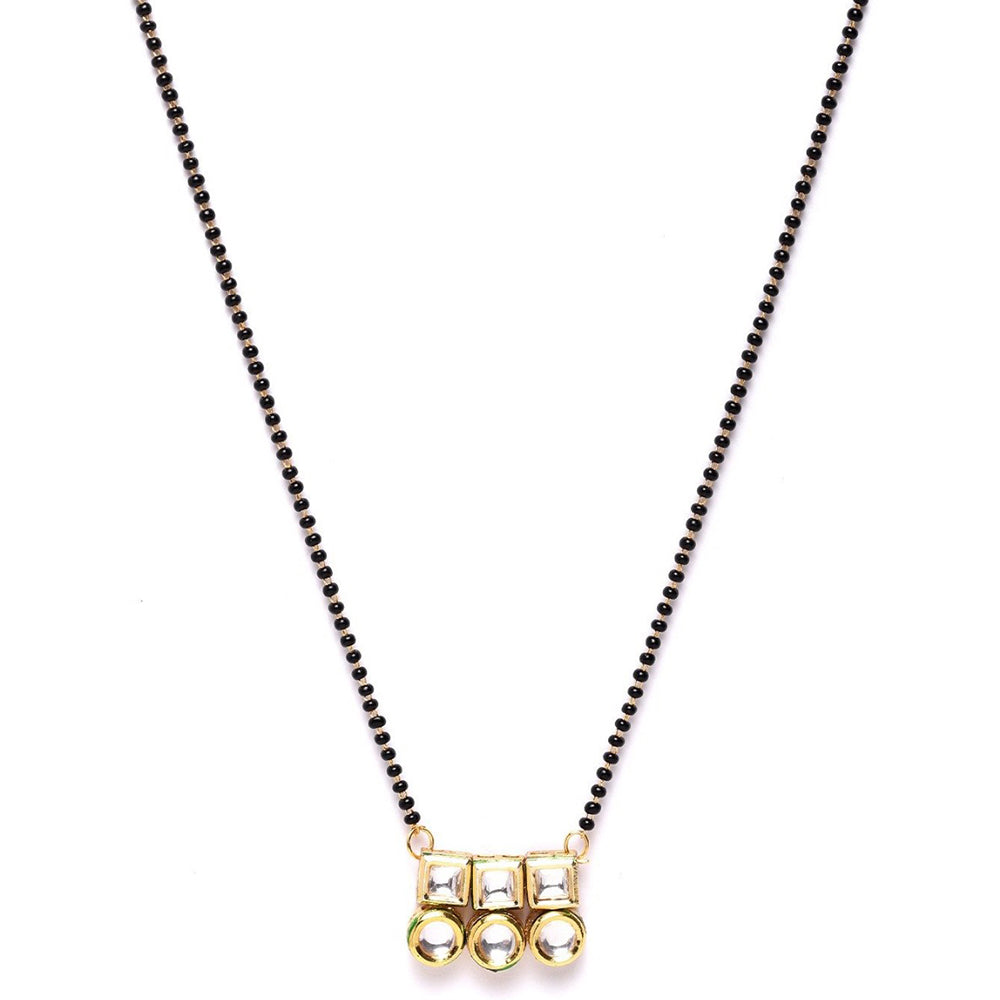 Rasmm Creations Gold Plated Kundan Stone Mangalsutra