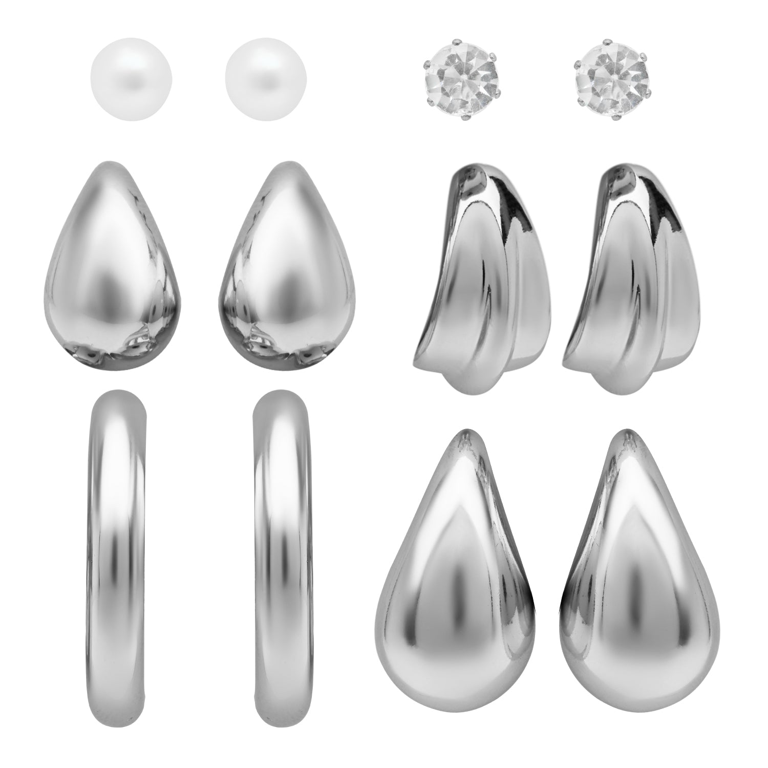 Etnico Fashion Latest Stylish Trendy Lightweight Modern Stud Earrings Combo Set for Women