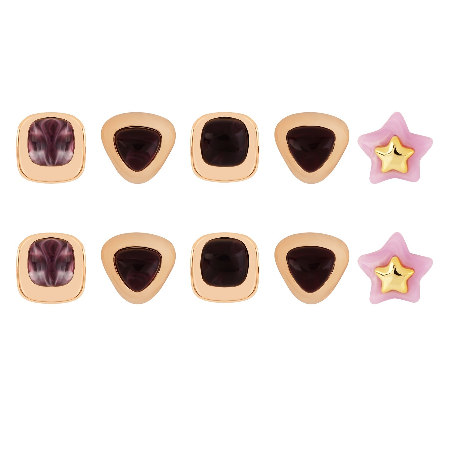 Etnico Fashion Stylish Trendy Lightweight Modern Stud Earrings Combo Set for Women (E3393)