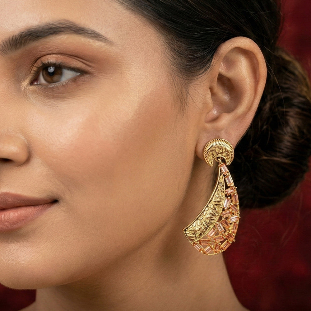 Js Fashion patta style polki earrings