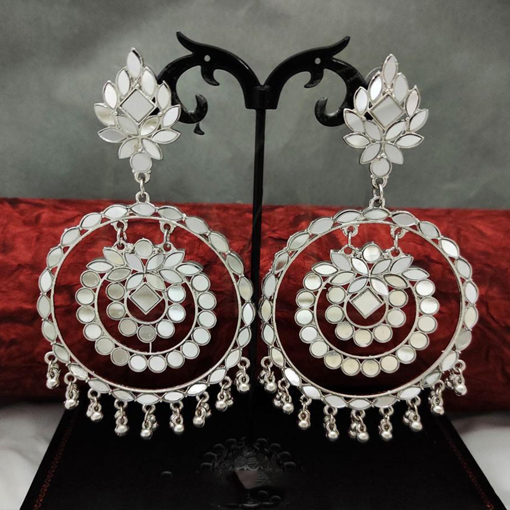 Js Fashion Antique Designer Full Stones Oxidized Silver Polish Fancy Style Party wear Earring