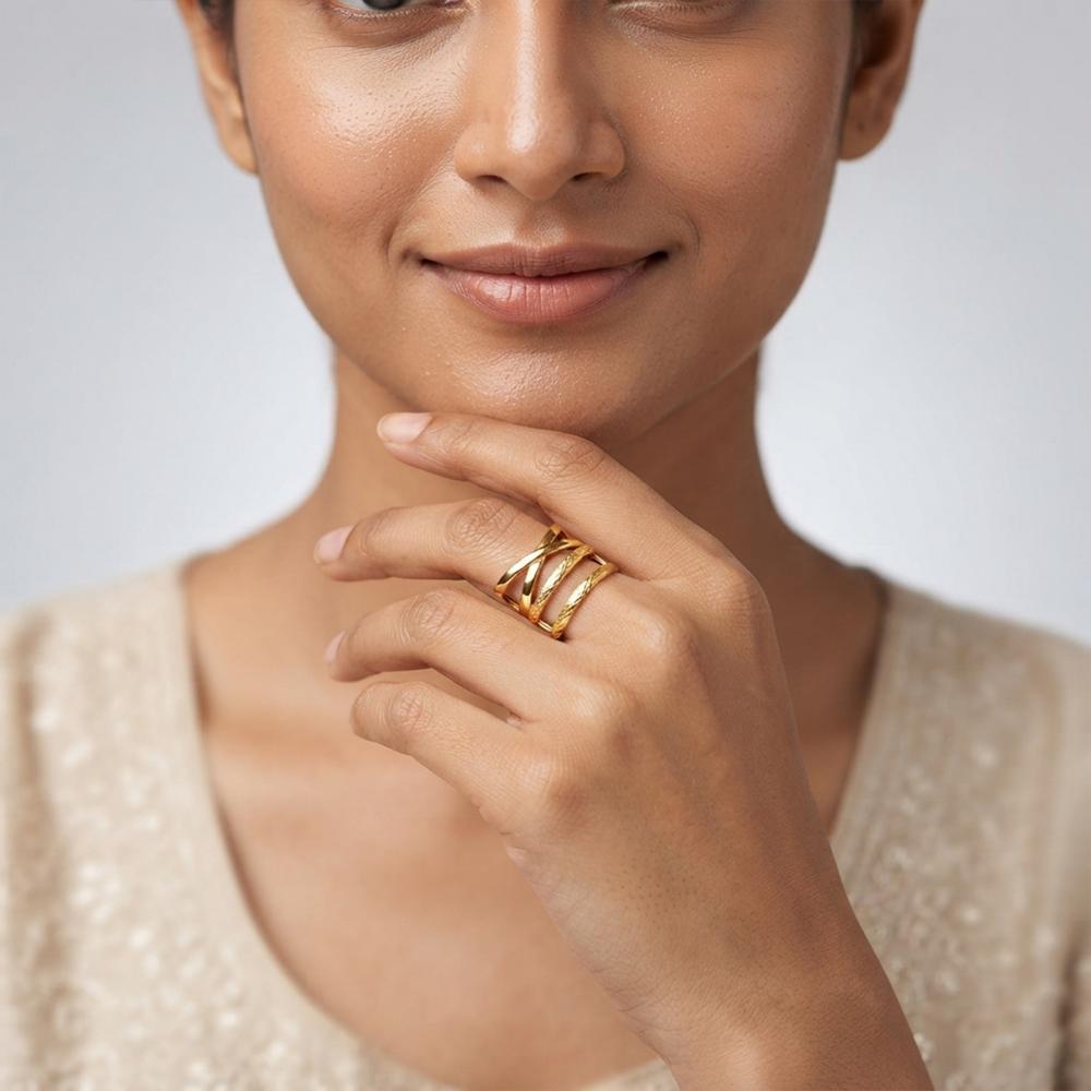 Js Fashion Modern Anti Tarnish Statement Finger Ring