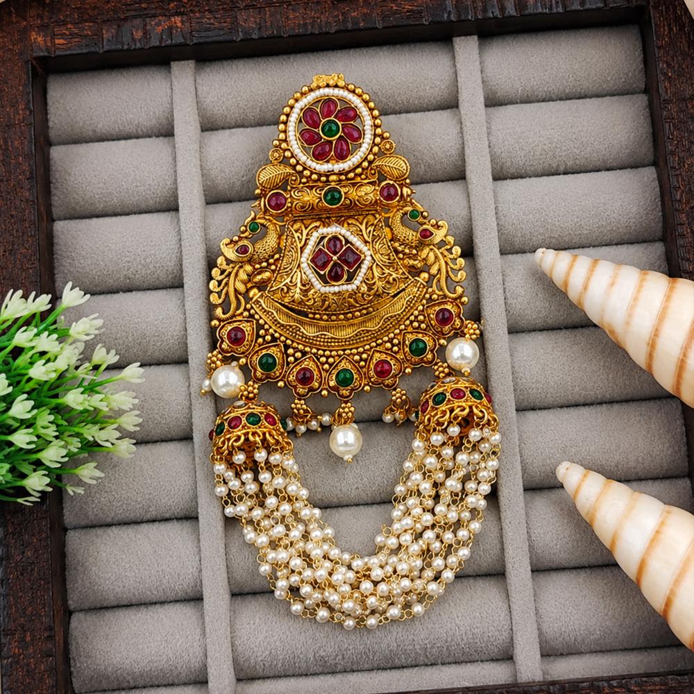 Js Fashion Designer Temple Style High Gold Juda Hair Accessory