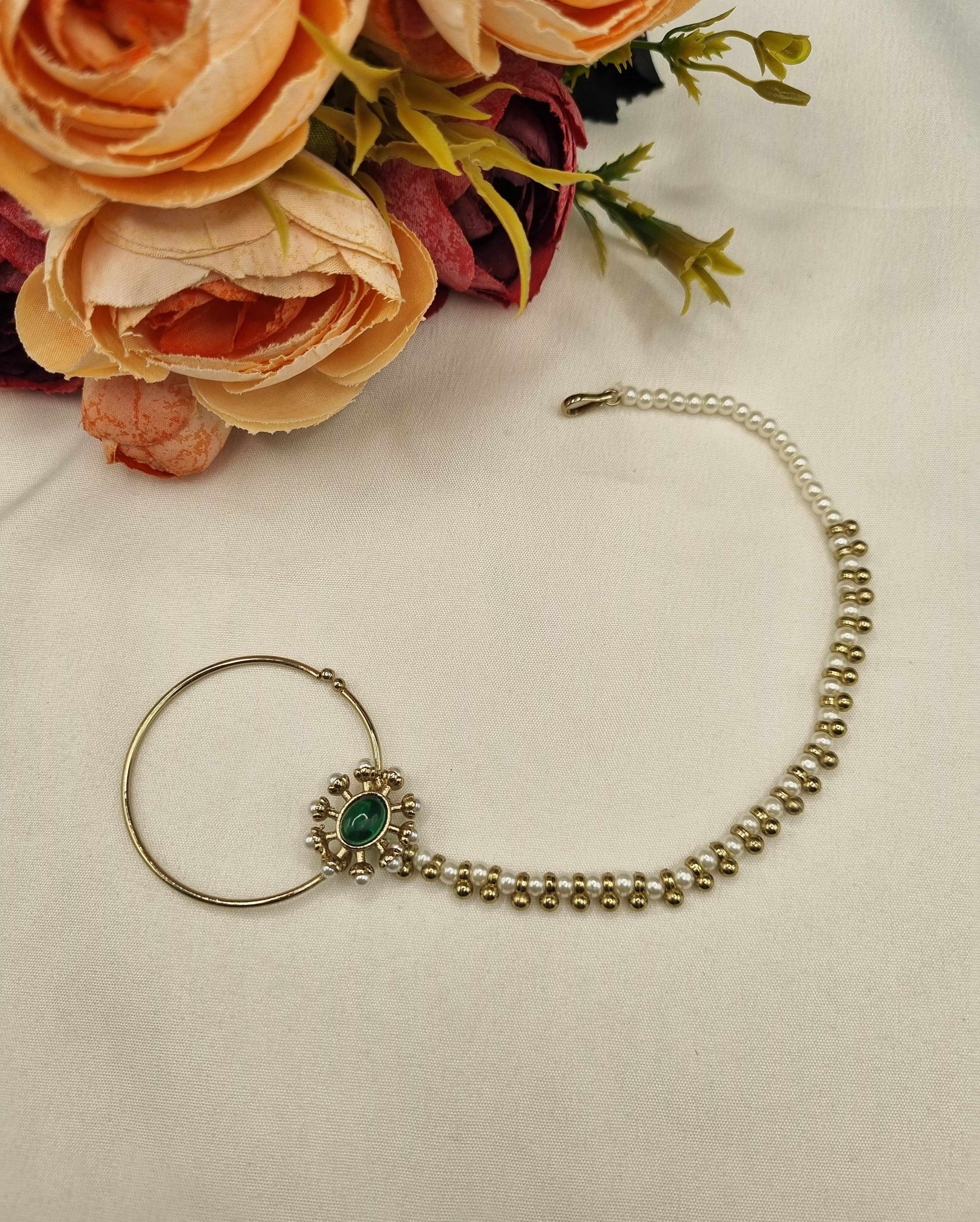 LAFZ Heritage Oval Cabochon Nose Ring - KDNT8