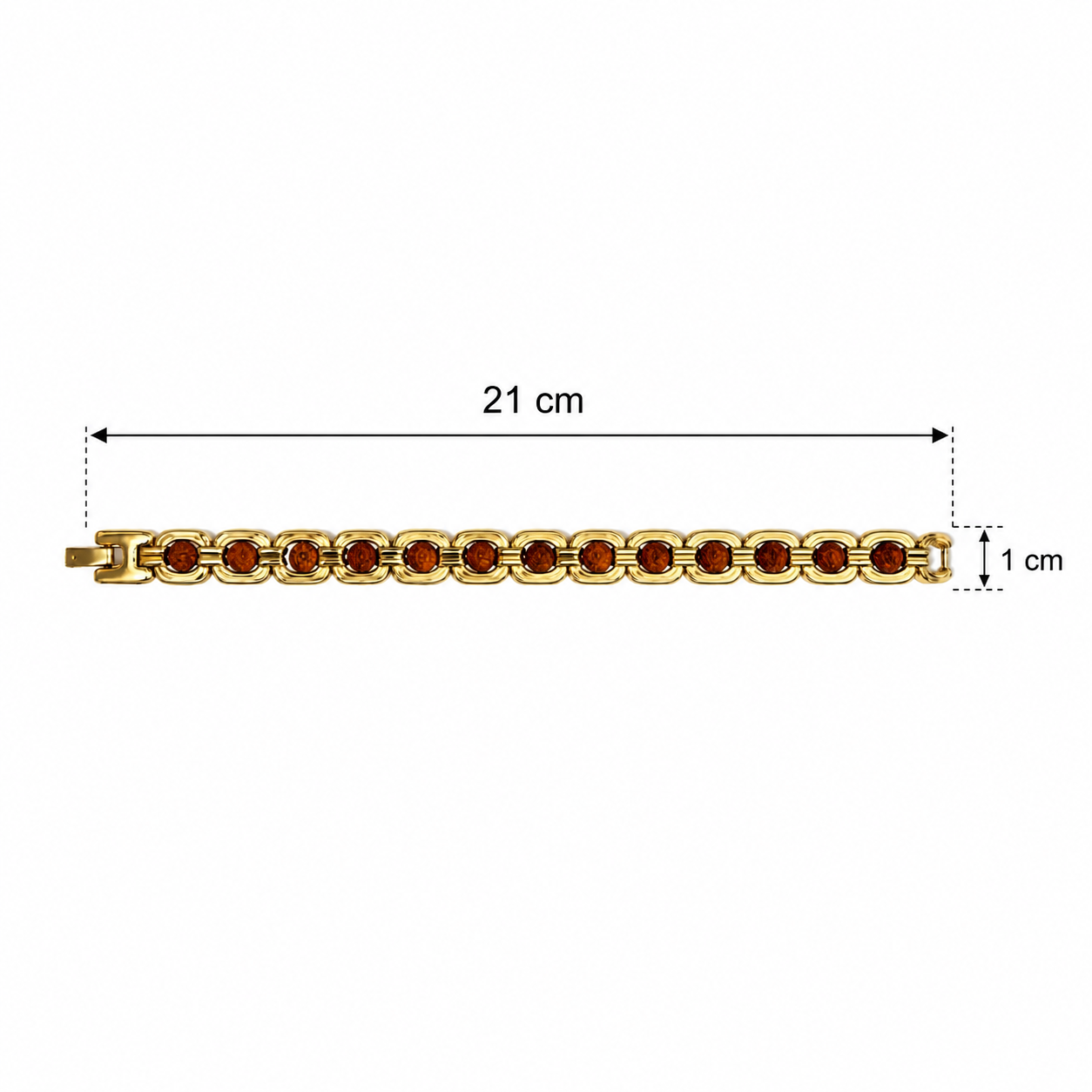Etnico Gold Plated Rudraksha Bracelet for Men Women | Unisex Spiritual Bracelet | Rudraksha Beads for Balance, Harmony & Positive Energy | Meditation Yoga | Gift for Men Women