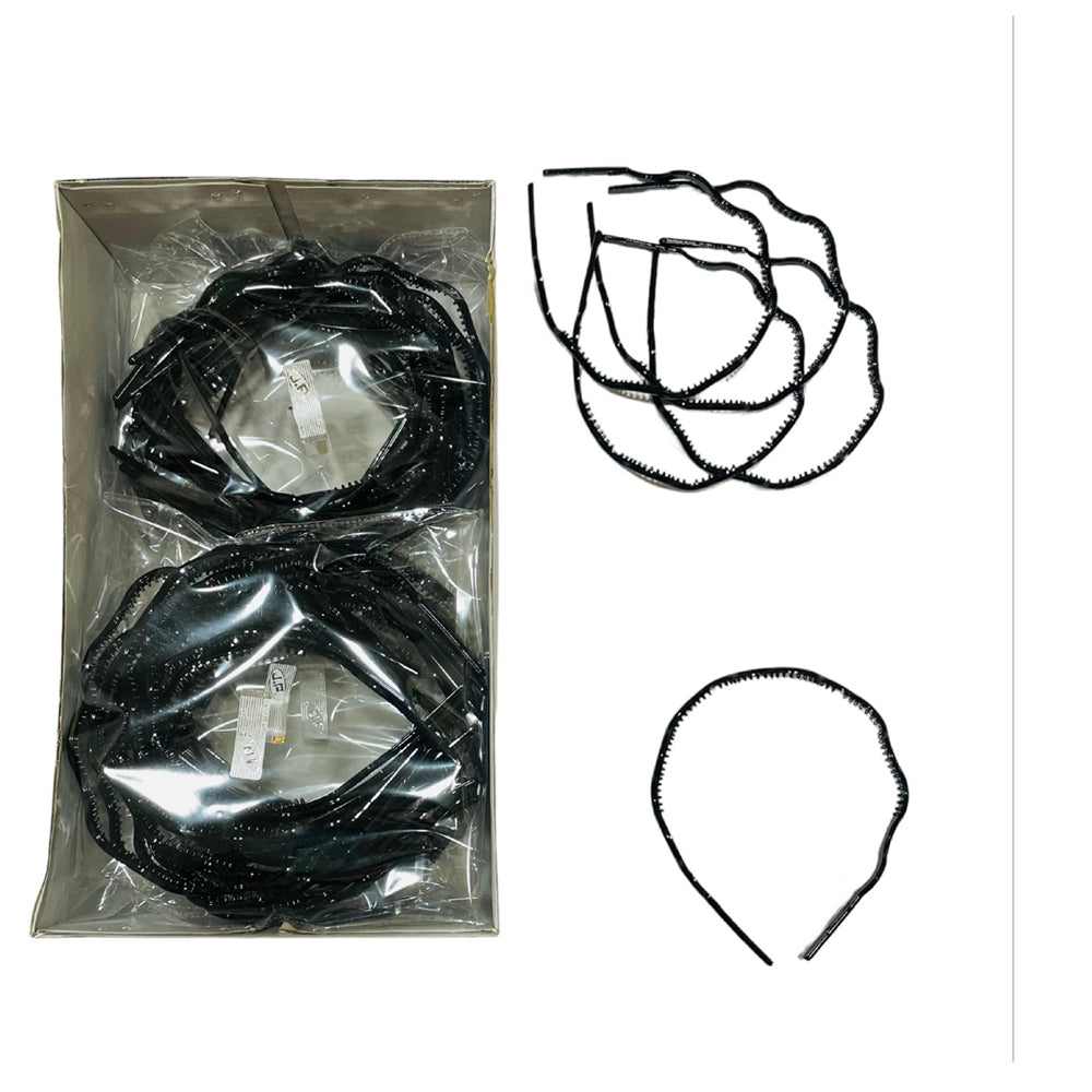 JP Hair Clips Black Color Hair Bands- 6 Dozen