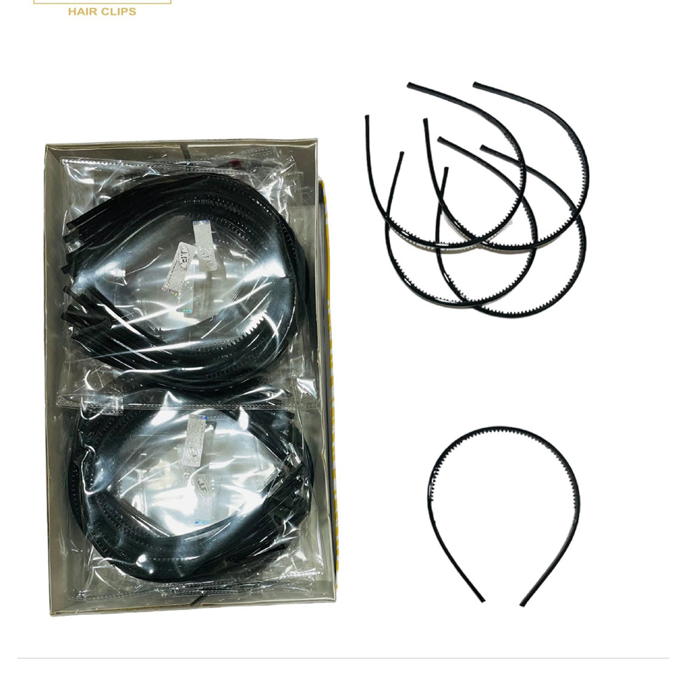 JP Hair Clips Black Color Hair Bands- 10 Dozen