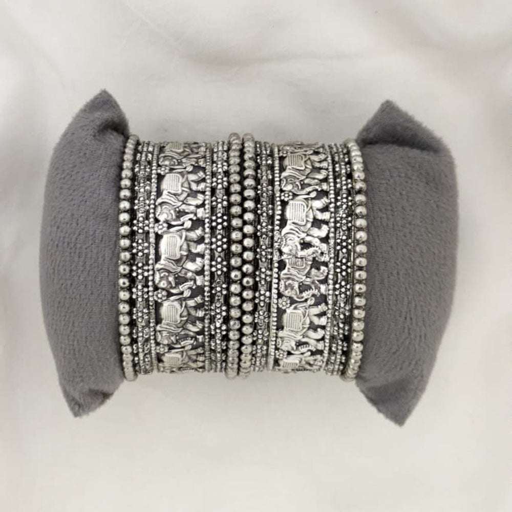 Shree Asha Bangles Oxidised Plated Bangles Set
