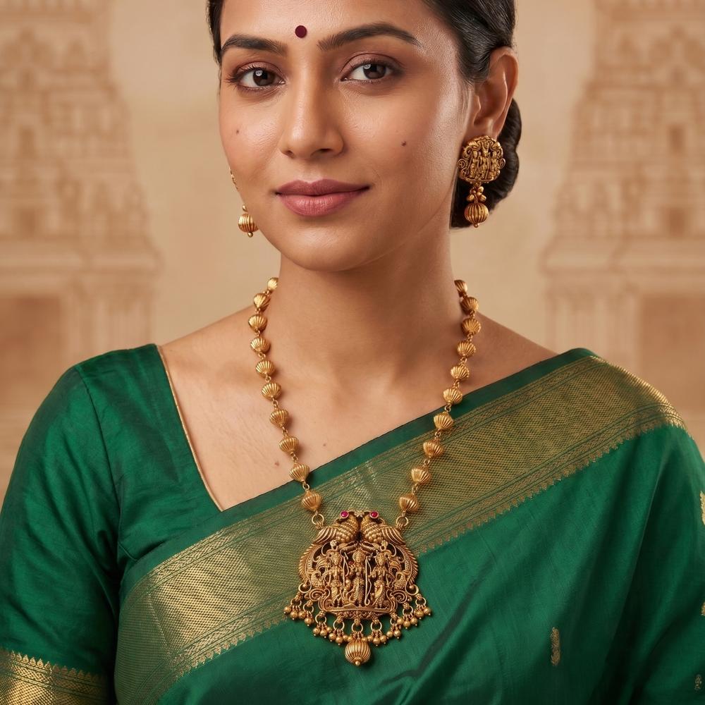 Js Fashion Beautiful Designer Rajwadi Polish Fancy Style Pendant Set