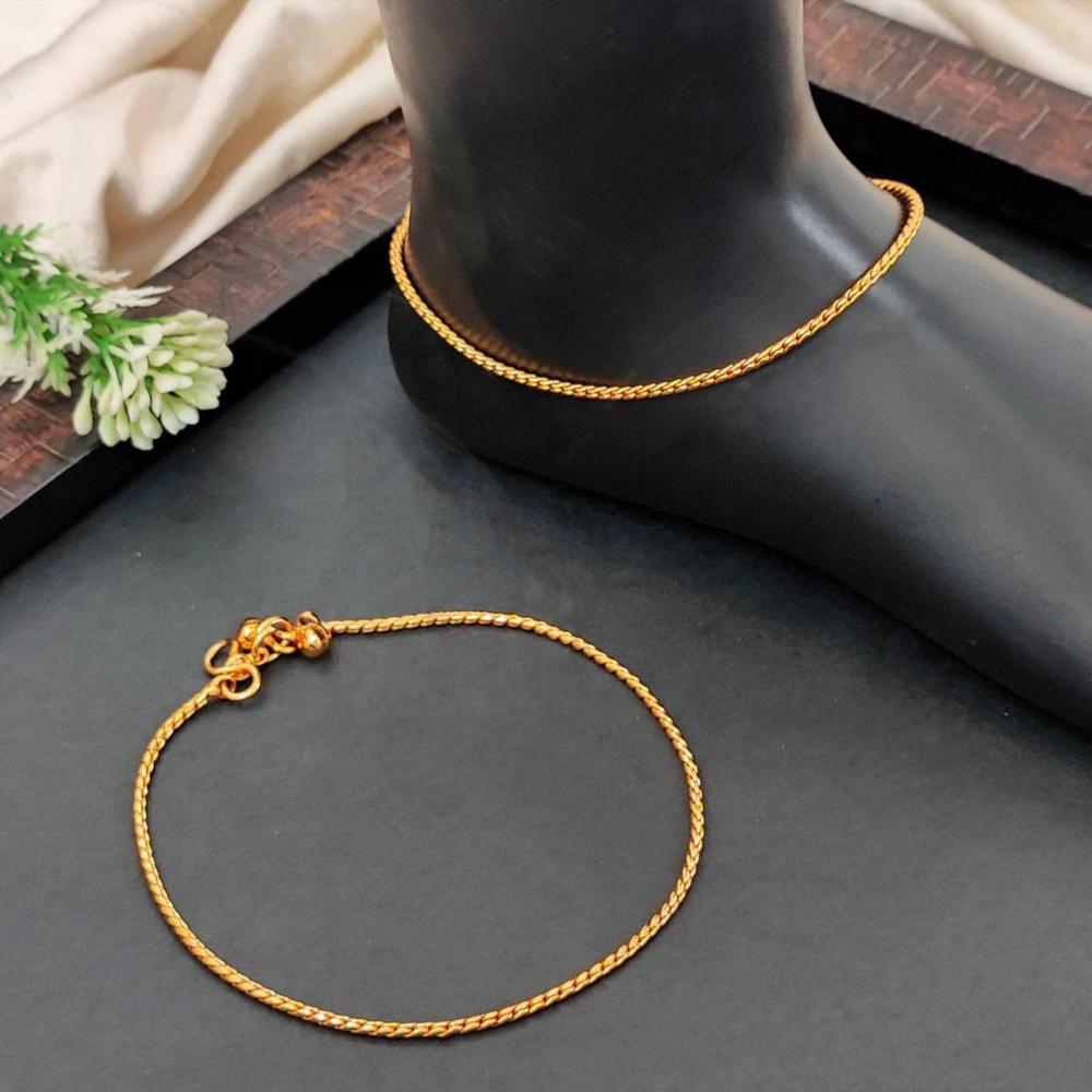 Js Fashion Premium High Gold Anklet Lightweight Design