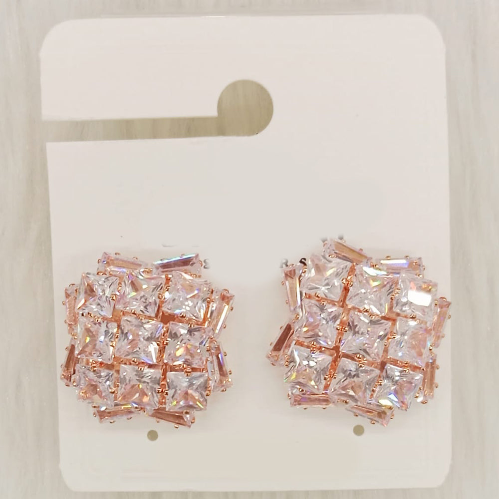 Dhwani Trendy Sparkle American Diamond Stud Earrings
