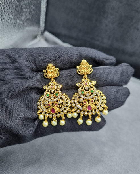 LAFZ Ornate Goddess Lakshmi AD Earrings