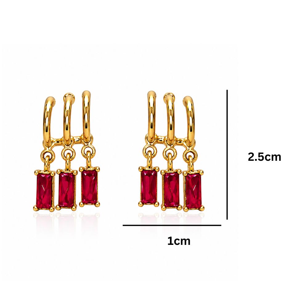 Etnico Fashion Anti Tarnish Gold Plated American Diamond Stud Earrings for Women and Girls Western Earrings Set Fashion Jewellery Gift (WE019Q)