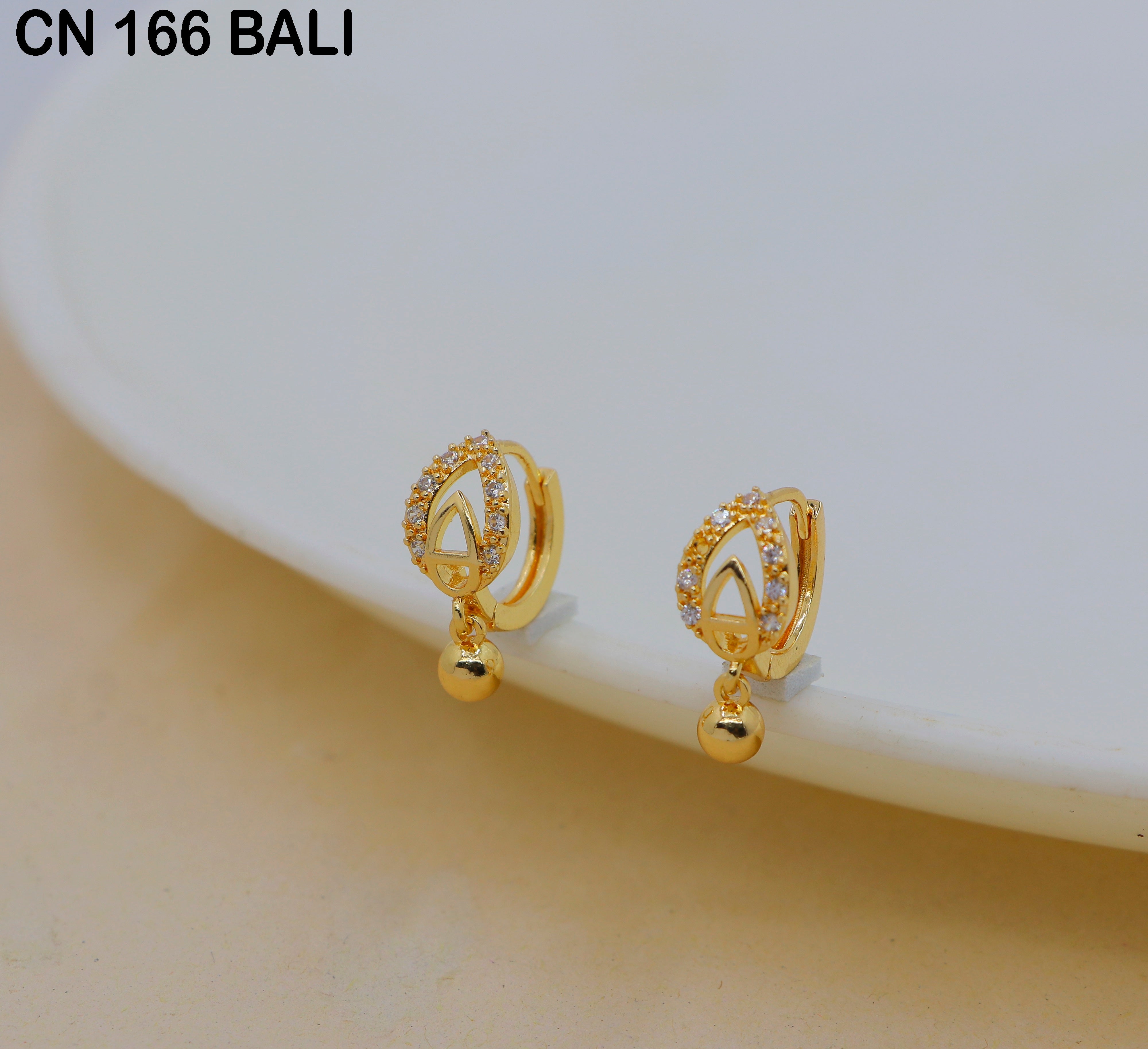 Mahavir DYE Gold Plated Premium Bali Earrings (Pack of 12)