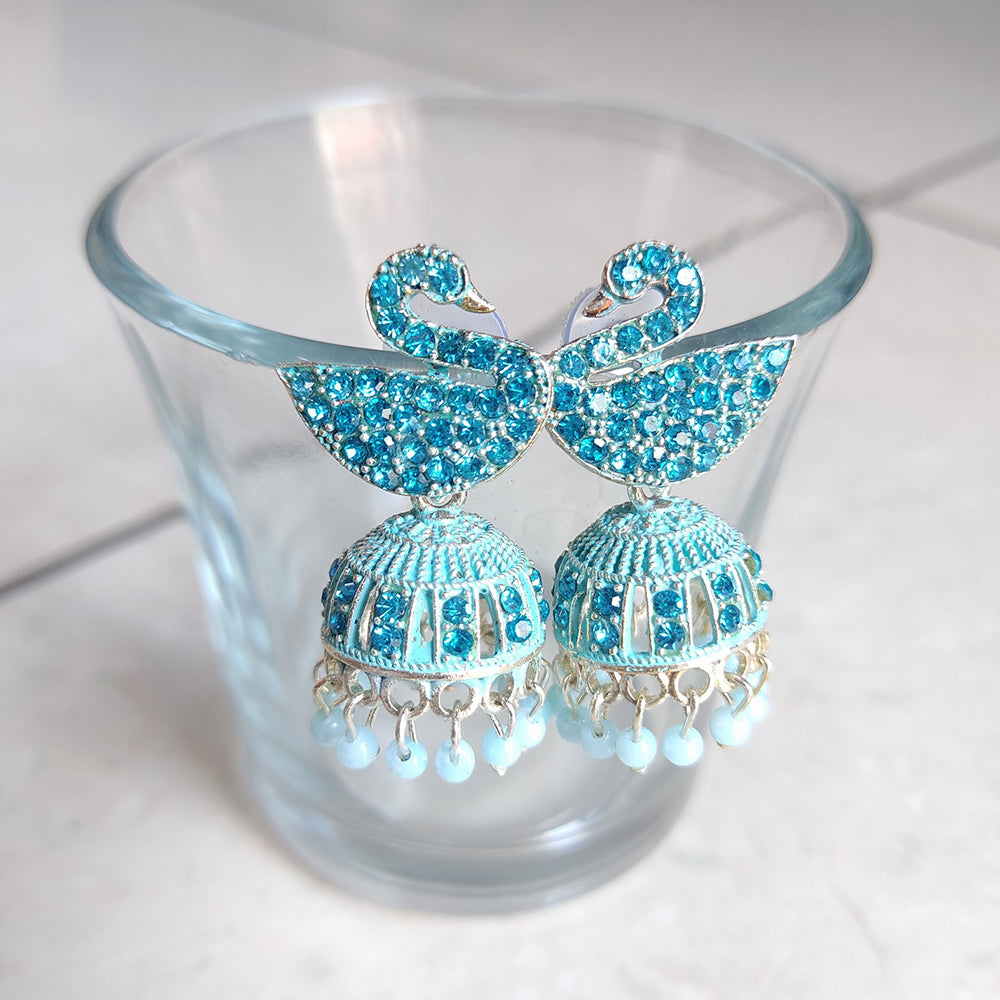 H K Fashion Swarovski Diamond Jhumki Earrings