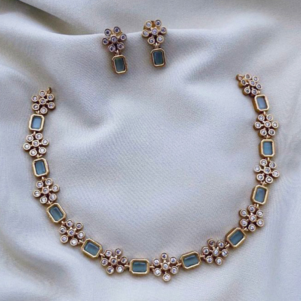 India Art Gold Plated Austrian Stone Necklace Set