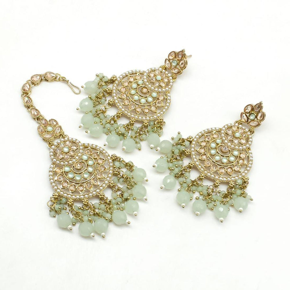 Pooja Bangles Earrings and Maang Tikka set