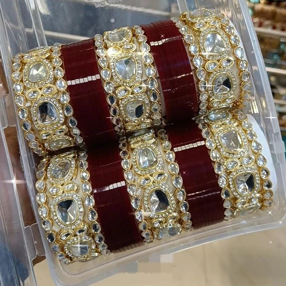 Pooja Bangles Gold Plated Bangle Set
