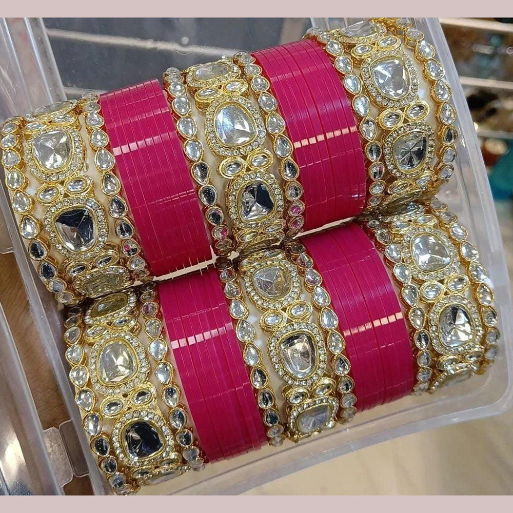 Pooja Bangles Gold Plated Bangle Set